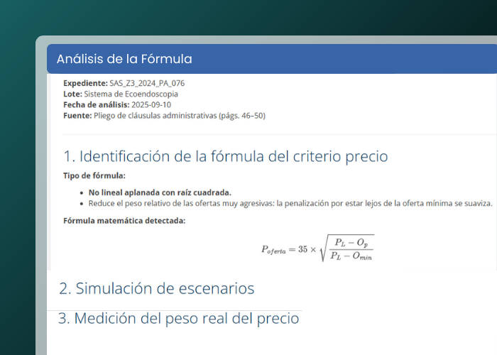 analisis formula licitacion ia sanitaria