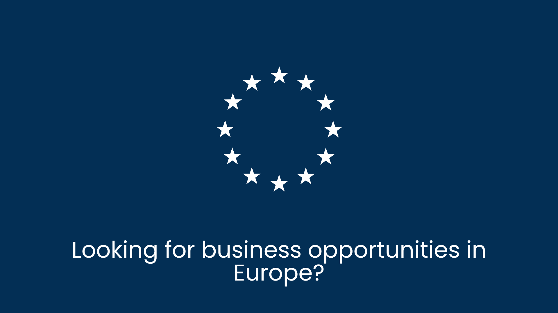 Looking for business opportunities in Europe? - WeTender