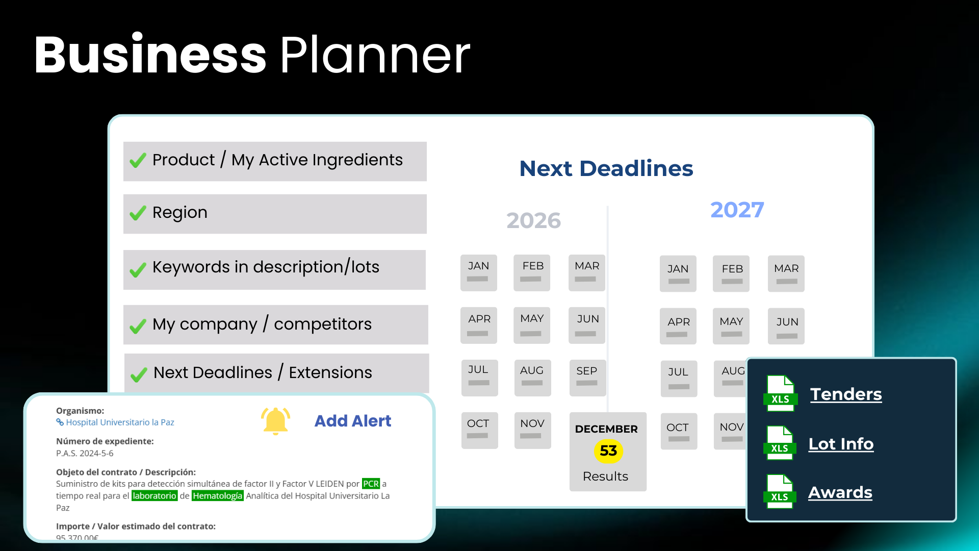 Commercial Planner: anticipate tender deadlines and plan your next bids ...